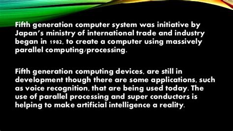 5th Generation Computer Development