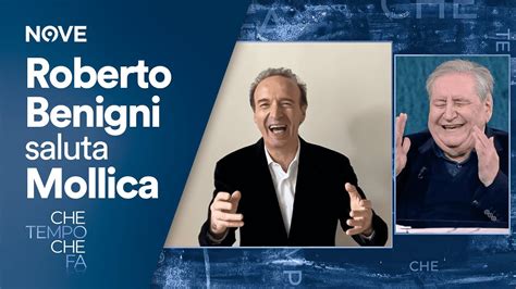 Che Tempo Che Fa Roberto Benigni Saluta Vincenzo Mollica E Ricorda I