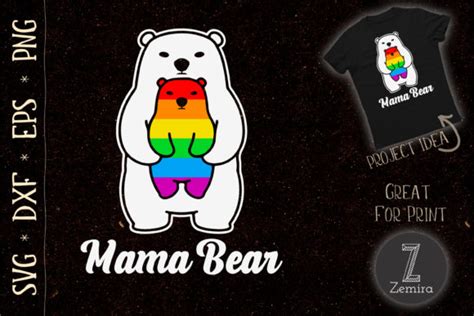 Lgbt Mom Mama Bear Lgbt Shirt Mothers Graphic By Zemira · Creative Fabrica