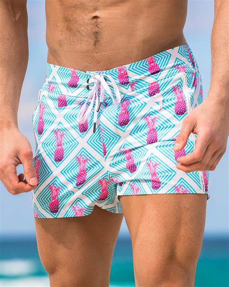 Mens Pink & Hot Pink Swim Trunks & Board Shorts - Tucann America