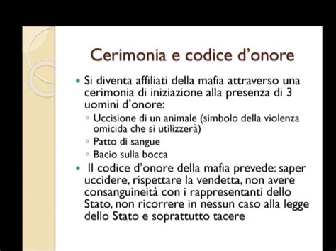 Le Mafie Basano La Propria Organizzazione Su Un Codice Donore SIC 2022