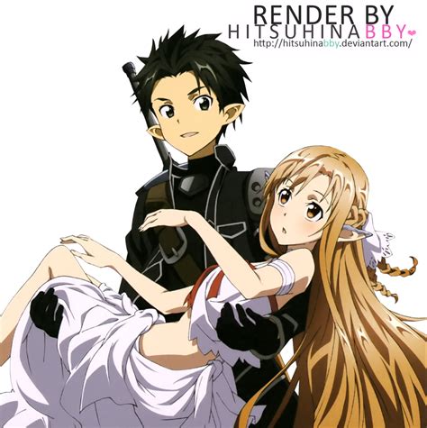 Kirito And Asuna Render By Bunny Dream On Deviantart