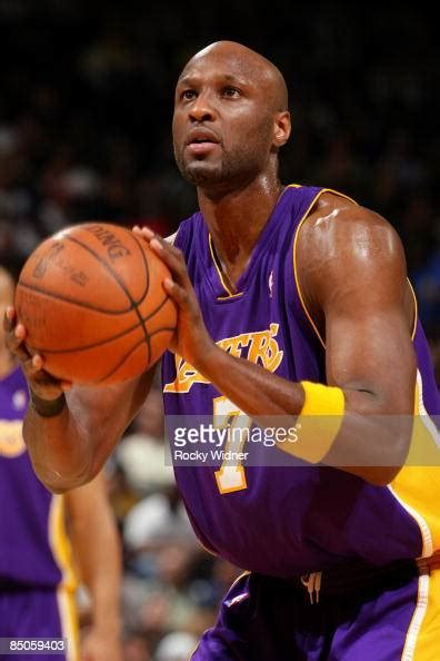 Lamar Odom Of The Los Angeles Lakers Shoots A Free Throw During The