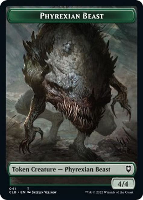 Phyrexian Beast Wurm Double Sided Token Commander Legends Battle