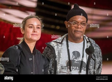 Brie Larson And Samuel L Jackson Appear During Rehearsals For The 91st