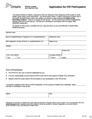 Fillable Online Forms Ssb Gov On Application For Ivr Participation