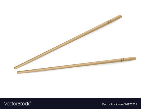 Realistic bamboo sticks two chopsticks design Vector Image