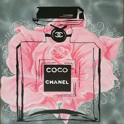 Canvas Chanel Fleurs Ii Urban Chic Gallery Wrapped Art By Pop Art Queen