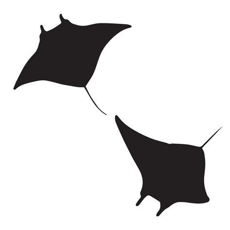 Manta Ray Silhouette Art 7170198 Vector Art At Vecteezy