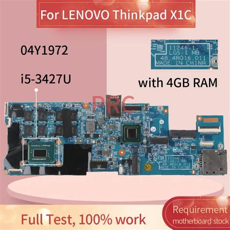 04Y1972 Laptop Motherboard For LENOVO Thinkpad X1C I5 3427U Notebook