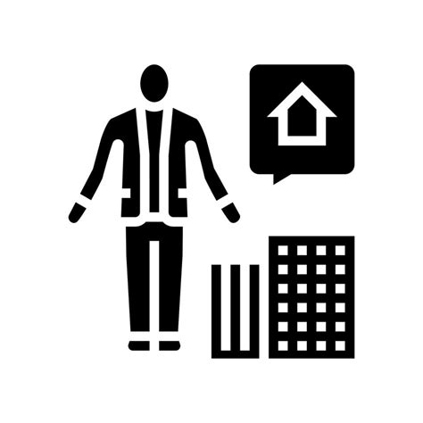 Property Manager Glyph Icon Vector Illustration Vector Art At