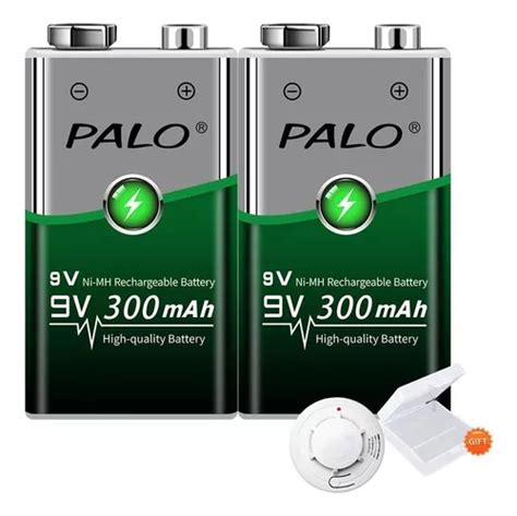 Bateria Pila Cuadrada Recargable 9v 300 Mah 2pcs Enviar Humo Meses