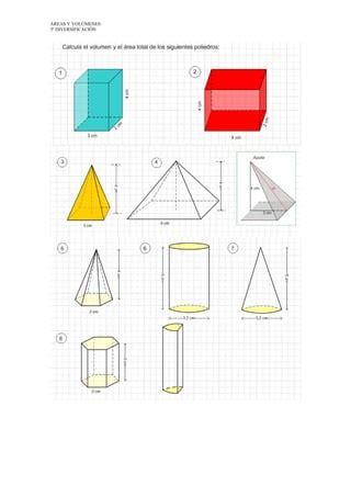 Áreas y volúmenes 3º ESO PDF