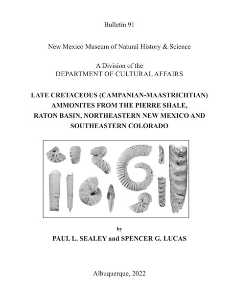 Pdf Late Cretaceous Campanian Maastrichtian Ammonites From The