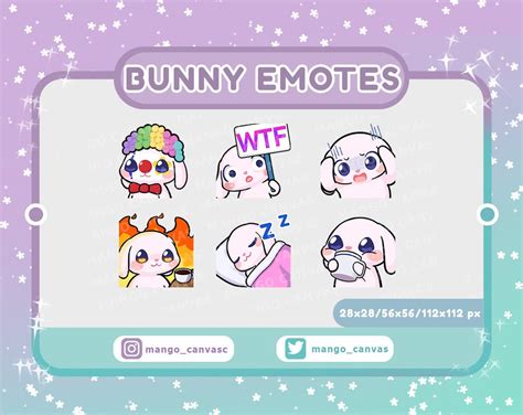 Twitch Emotes-bunny Emotes Set 2 - Etsy