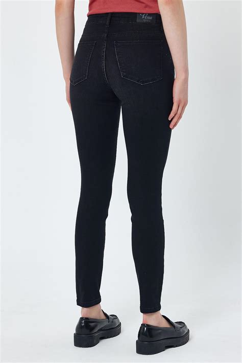 Gilda Black Skinny Jean Pantolon Black Vena