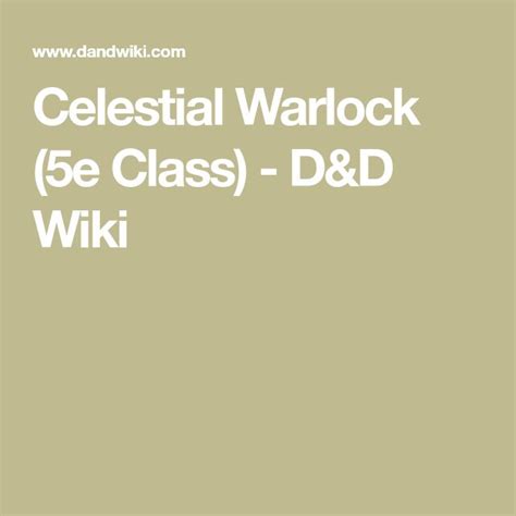 Celestial Warlock (5e Class) - D&D Wiki | Warlock 5e, Class, Assassin