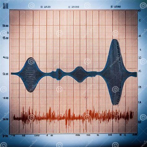 Seismograph Earthquake Map Earthquake Seismic Waves On Seismograph Graph Paper Generative Ai