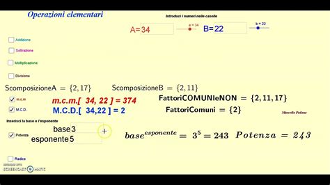 Operazioni Elementari Youtube