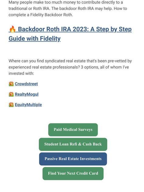 Physician On Fire Backdoor Roth Ira A Step By Step Guide With