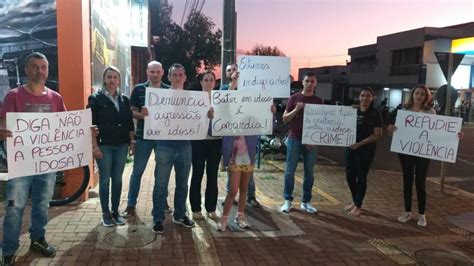 Protesto contra a violência é realizado por família de Idoso vítima de