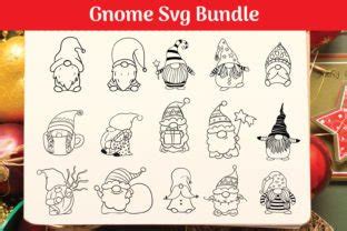 Cute Gnome Svg Bundle Graphic By MeshaArts Creative Fabrica