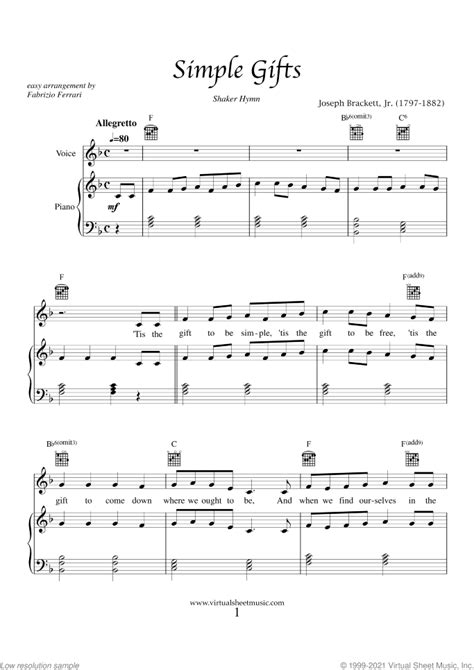 Free Simple Ts Sheet Music For Piano Voice Or Other Instruments