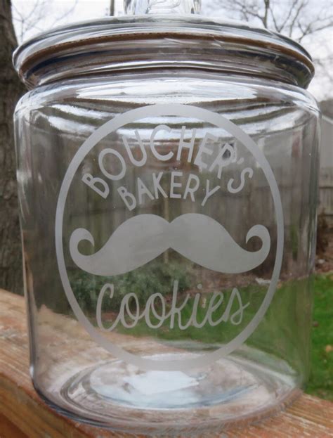 Custom Glass Etched Cookie Or Treat Jar Etsy