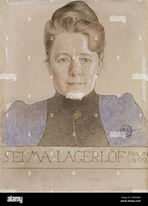 The Author Selma Lagerl F Stock Photo Alamy