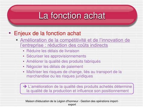 Ppt La Fonction Achat Chapitre Powerpoint Presentation Free