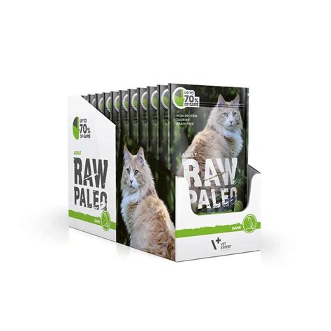 RAW PALEO ADULT CAT GAME 12x100g mokra karma dla kotów dorosłych