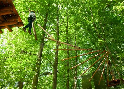 Obstacle Course Adventure Park Stock Image - Image of training, play ...