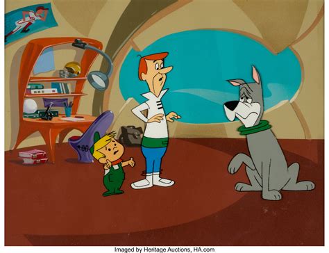 The Jetsons George, Elroy, and Astro Production Cel with Master | Lot