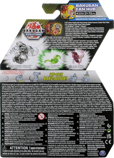 Buy Bakugan Evolutions 2022 Platinum Power Up Diamond Wrath With Nano