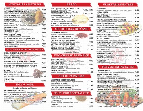 Manpasand Menus In Arlington Heights Illinois United States