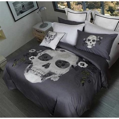 Elegant D Skull Bedding Set Skullflow Bedroom Decor Skull Bedding