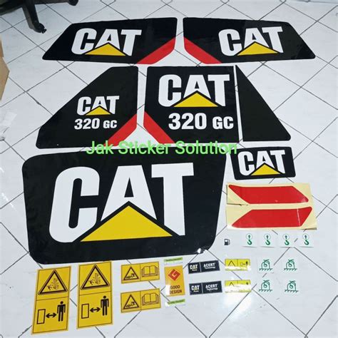 Stiker Excavator Cat 320gc Sticker Alat Berat Lazada Indonesia