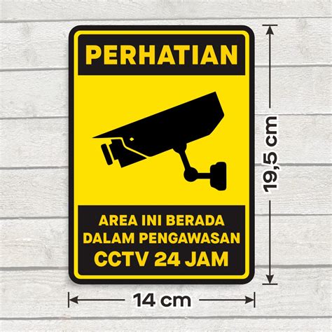 Jual Sticker Vinyl Stiker Area Ini Berada Dalam Pengawasan Cctv Jam