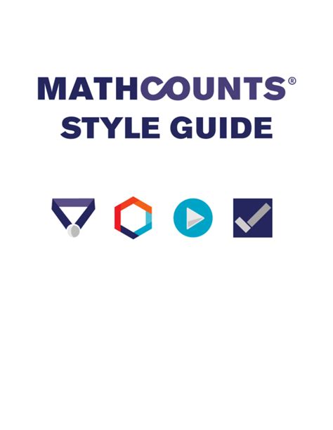 Style Guide Mathcounts