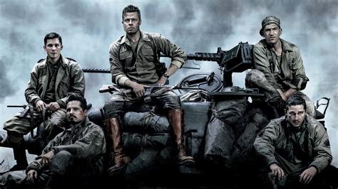 Fury, crew, Tank, movie, M4 Sherman, brad, pitt, Brad Pitt, 2K HD Wallpaper