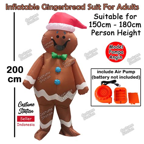 Jual Kostum Gingerbread Man Costume Manusia Kue Biskuit Cookie