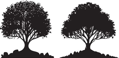 Vector Set Of Plant And Tree Silhouette Illustration Minimalist Tree