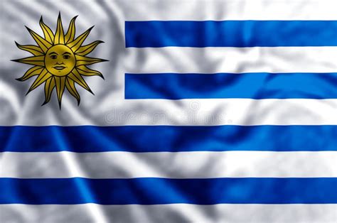 Ejemplo De La Bandera De Uruguay Stock de ilustración Ilustración de