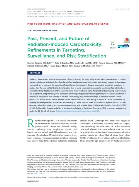 PDF Past Present And Future Of Radiation Induced Cardiotoxicity