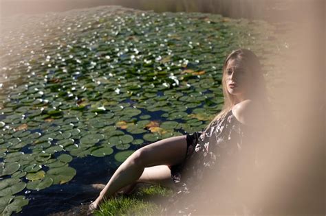 Premium Photo Woman Relaxing In Water