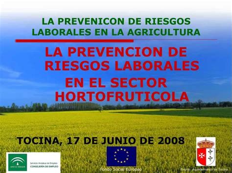 Ppt La Prevenicon De Riesgos Laborales En La Agricultura Powerpoint