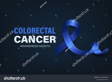 Colorectal Cancer Banner Card Placard Vector Stock Vector Royalty Free