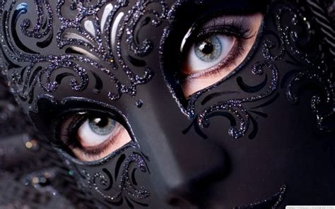 Sexy Women Wearing Masks Women Eyes Models Wearing Black Masquerade Mask 1280×800 Wallpaper