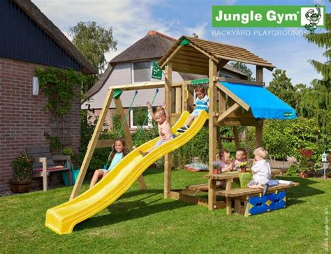 Jungle Gym Loc De Joaca Turn Cottage Cu Modul Leagan Si Minipicnic