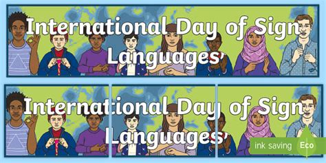 International Day Of Sign Languages Banner Teacher Made